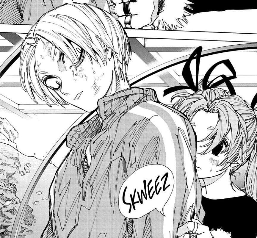 Shin Asakura and Atari as seen in Sakamoto Days chapter 216 (Image via Shueisha)